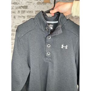 Under armour | mens black quart button up sweater as is